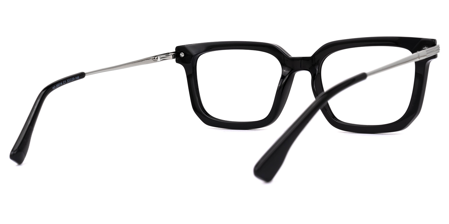 Salazar Rectangle Black Glasses2