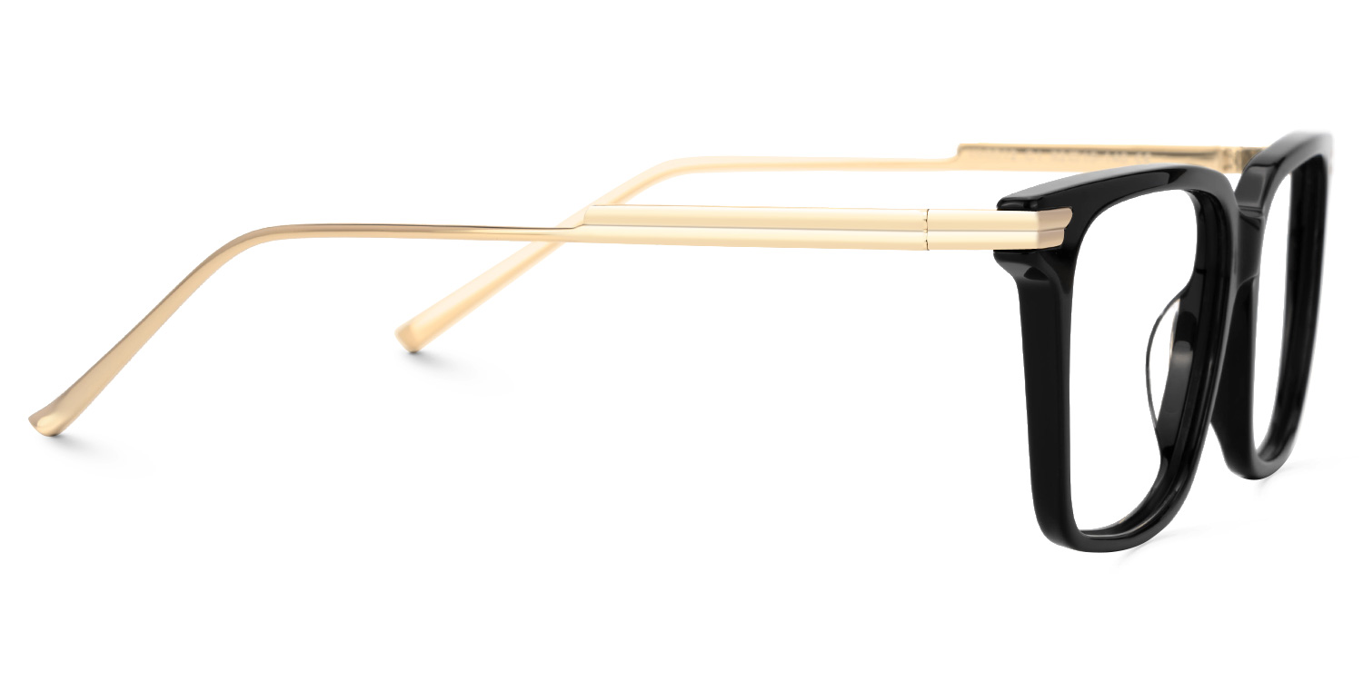 Viixen Rectangle Black Frame Glasses | Zeelool2