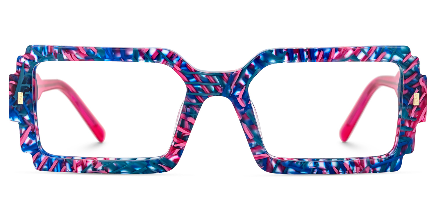 Frederick Rectangle Blue Glasses