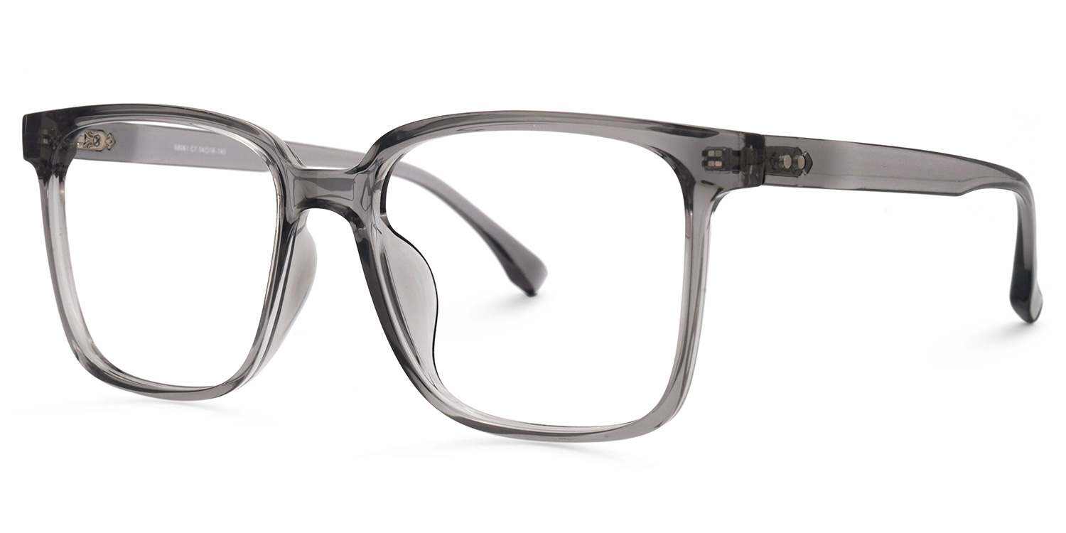 Contreras Square Gray Glasses | Zeelool Glasses1