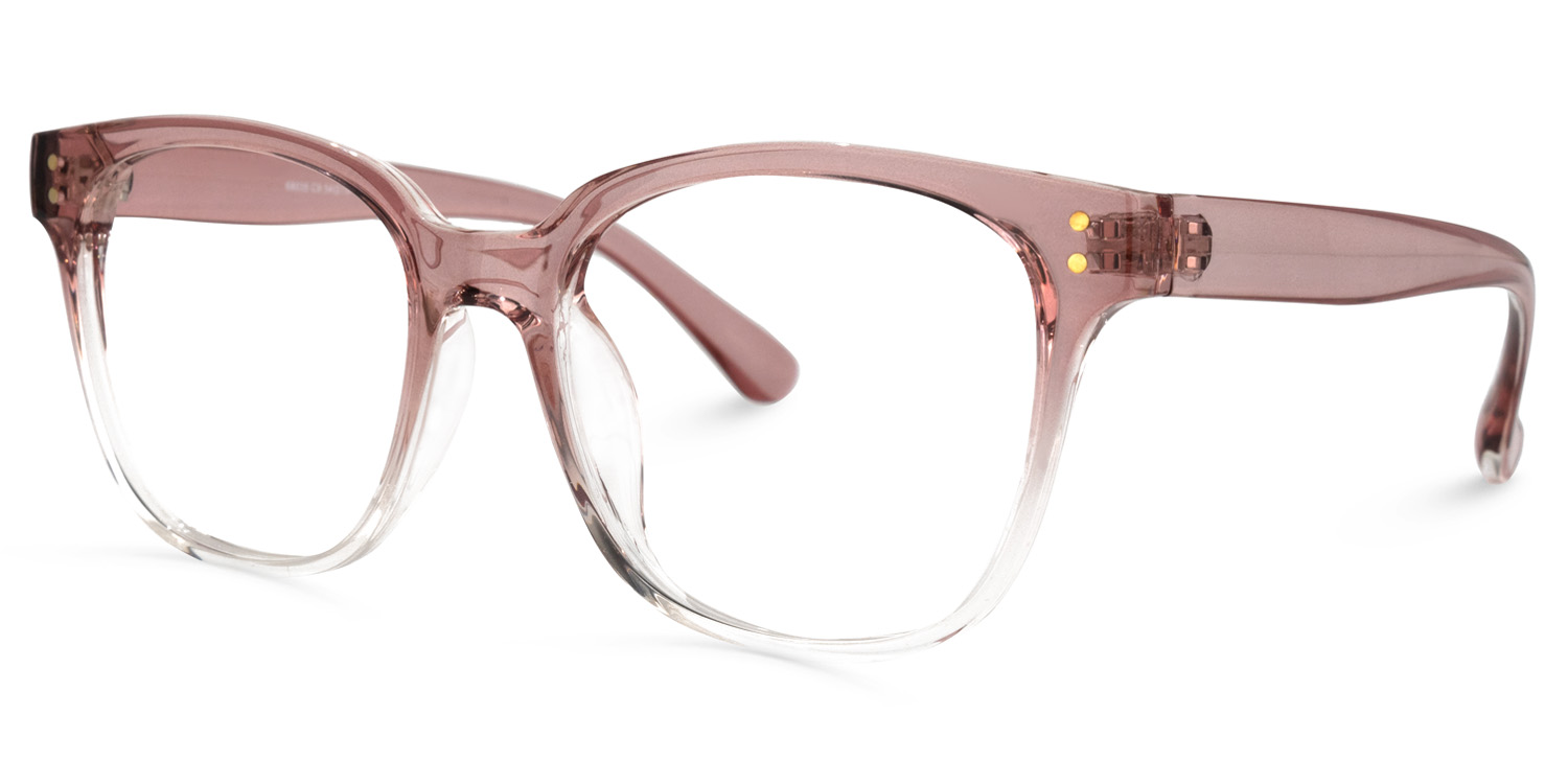 Aenid Square Pink Glasses | Zeelool Glasses1