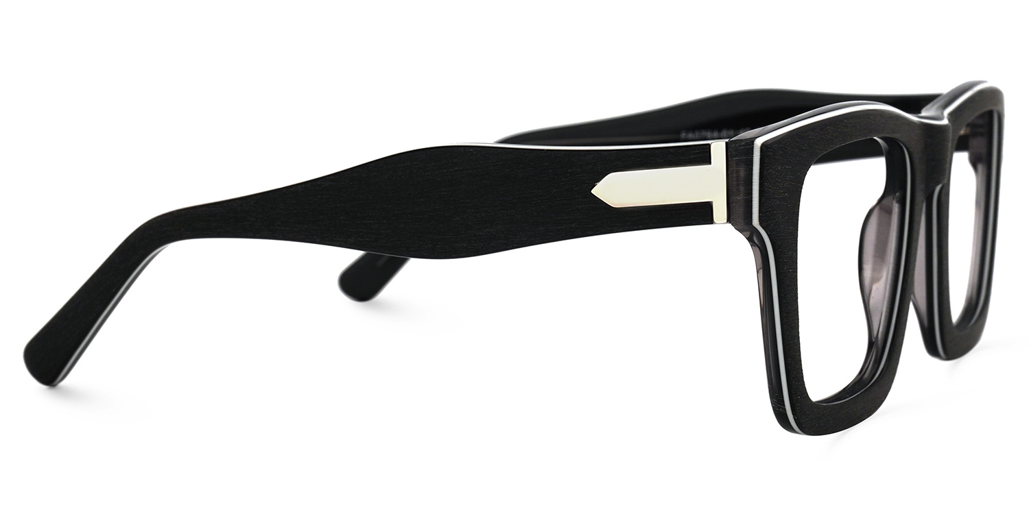 Riley Rectangle Dark-Gray Glasses