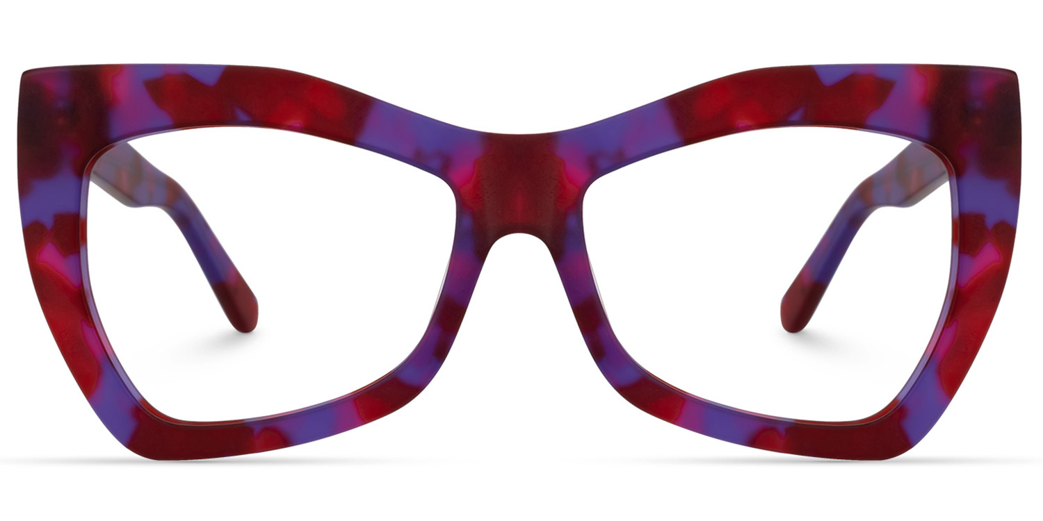 Bernita Geometric Red-Purple Glasses0