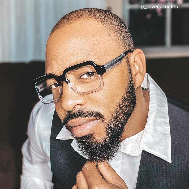 Jack Rectangle Black & Crystal Frame Glasses | Zeelool7