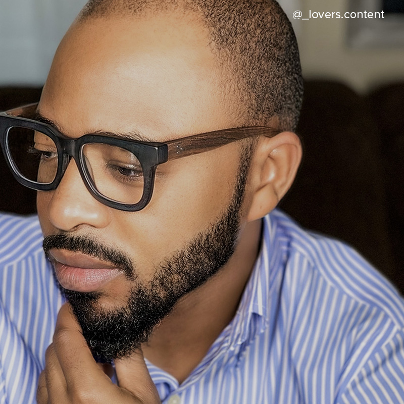 Sam Rectangle Wood Glasses hover