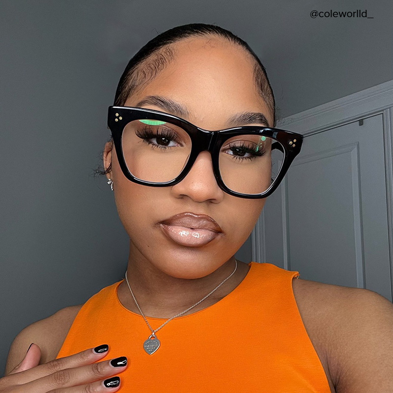 Gordon Rectangle Black Glasses9