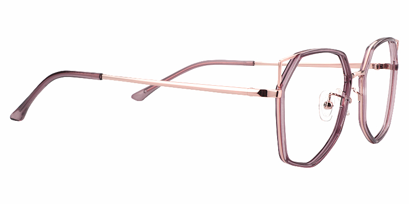 Aviva Geometric Light Purple Glasses | Zeelool Glasses5