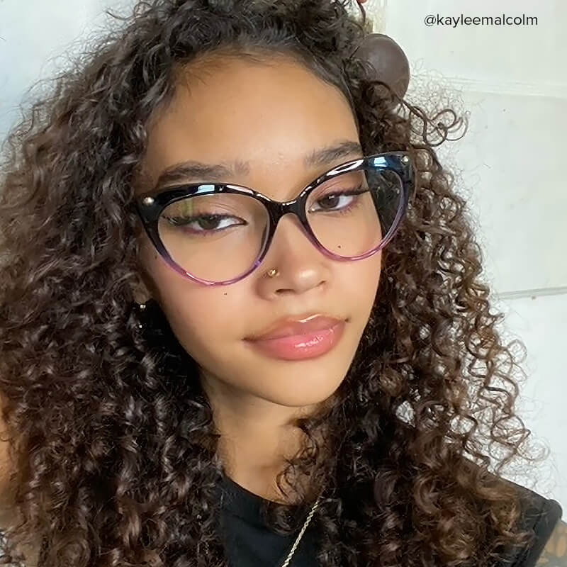 Alivia Cat Eye Purple Eyeglasses and Gradient Frame6