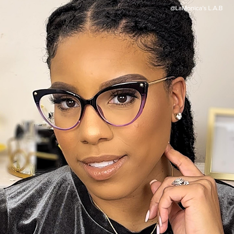 Alivia Cat Eye Purple Eyeglasses and Gradient Frame7