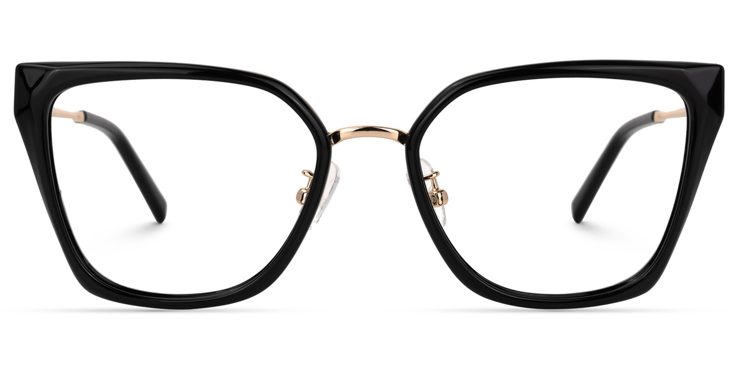 Martine Square Black Glasses0