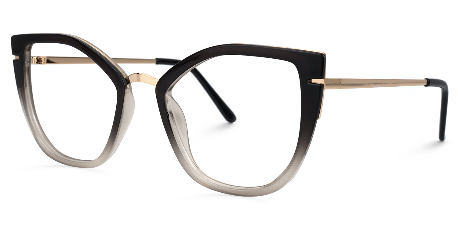 Tabrieah Cateye Gray-Black Glasses | Zeelool Glasses1