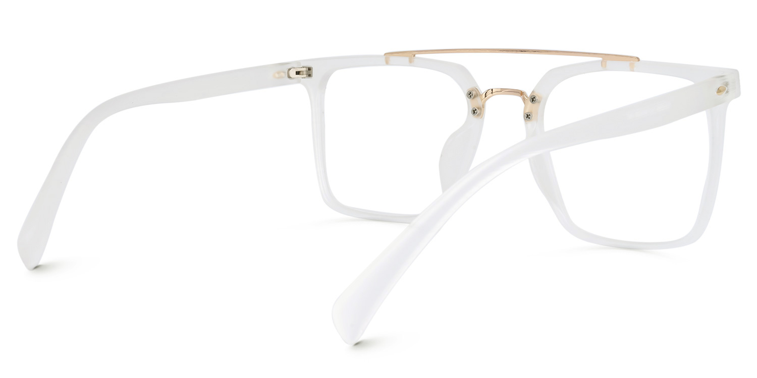 Shumac Square White Glasses3