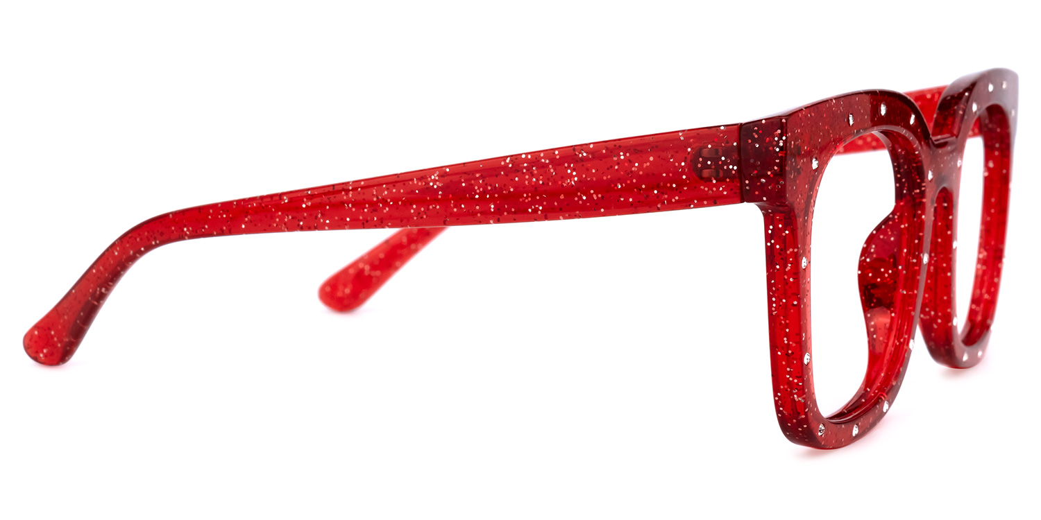Eussub Square Red Glasses | Zeelool Glasses2