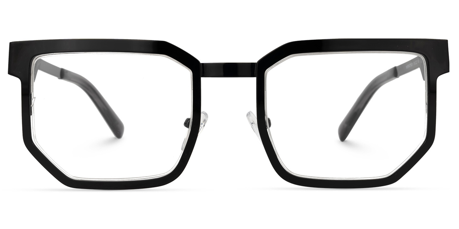 Barber Geometric Black Glasses