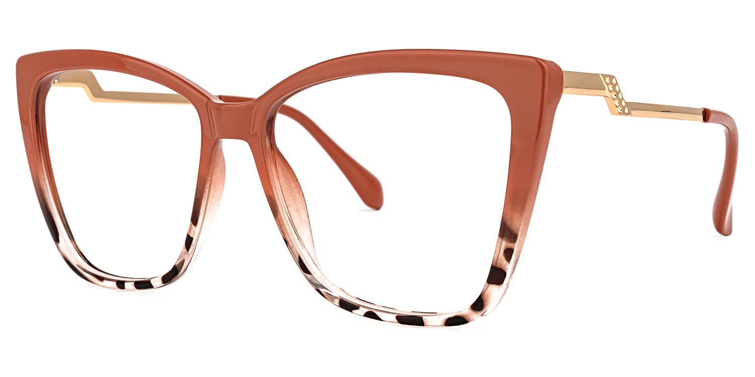 Awilda Cateye Orange Frame Glasses | Zeelool Optical1