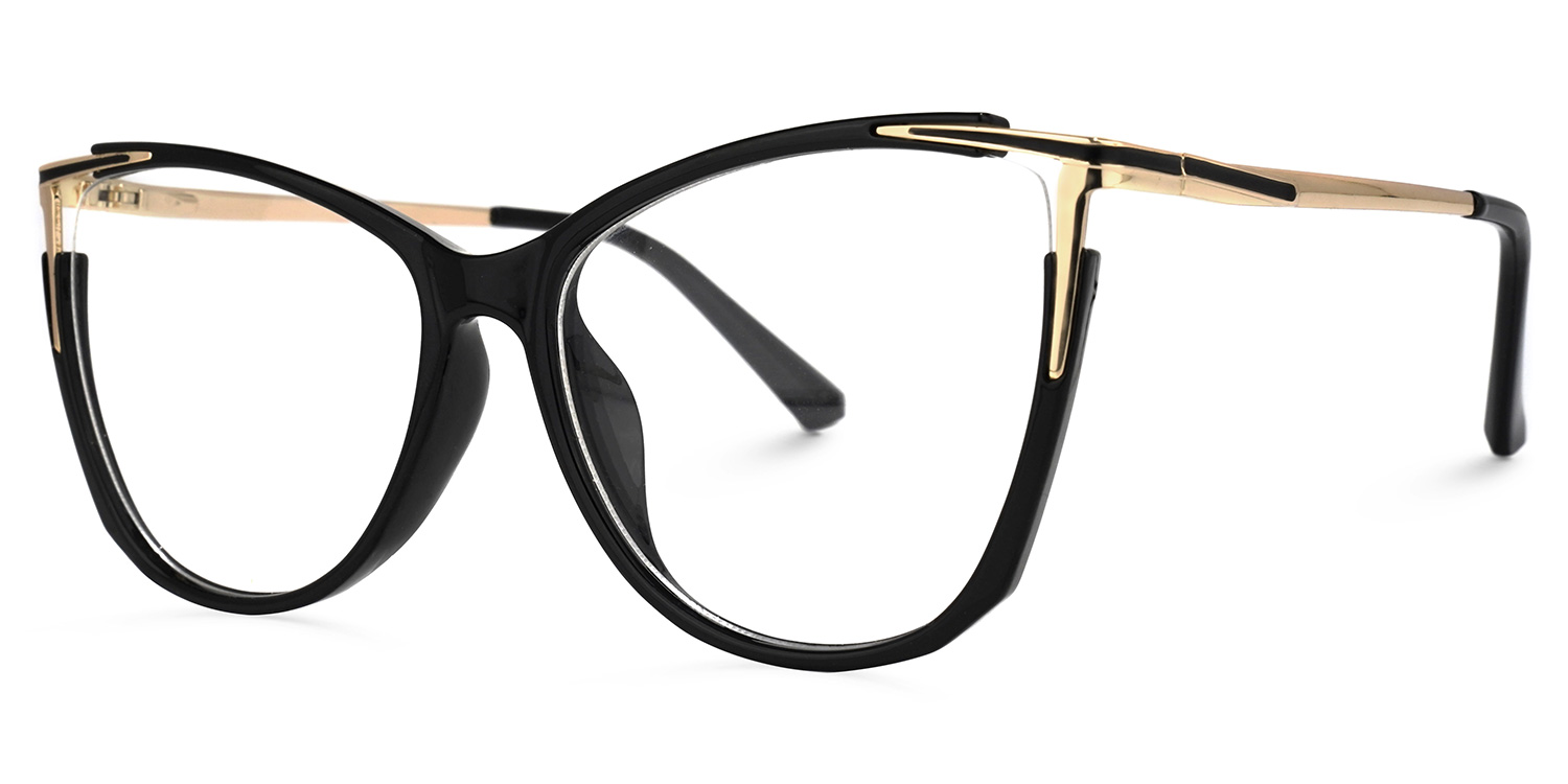 Yomary Cateye Black Glasses1