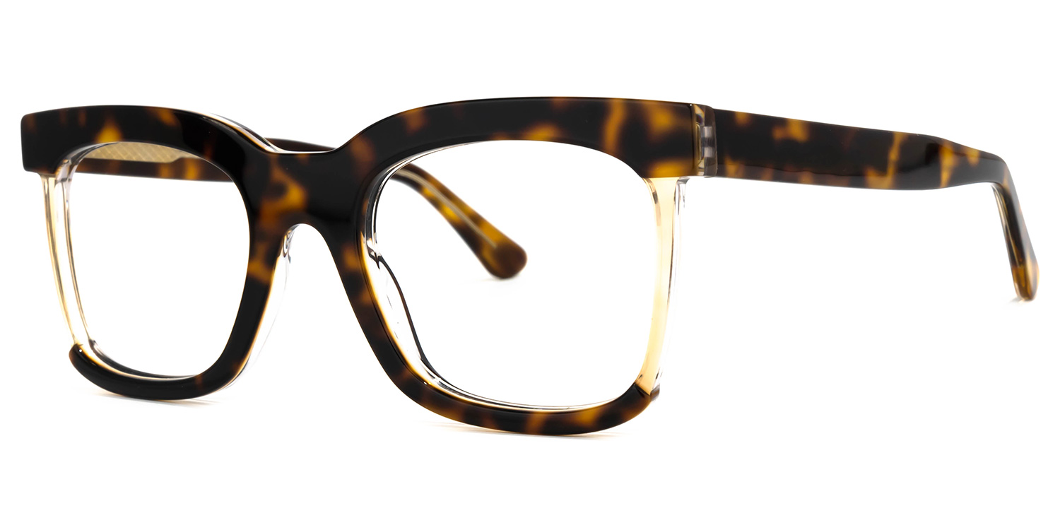 Megeney Square Tortoise Glasses | Zeelool Glasses1