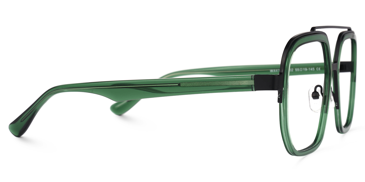 Ace Aviator Green Glasses | Zeelool Glasses2