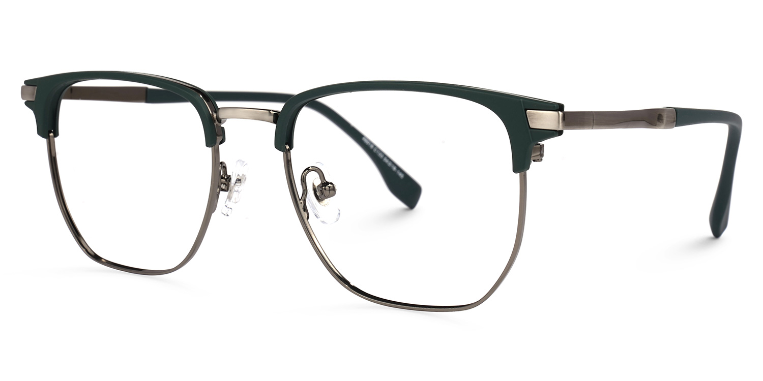 Zaira Browline Dark-Green Glasses | Zeelool Glasses1