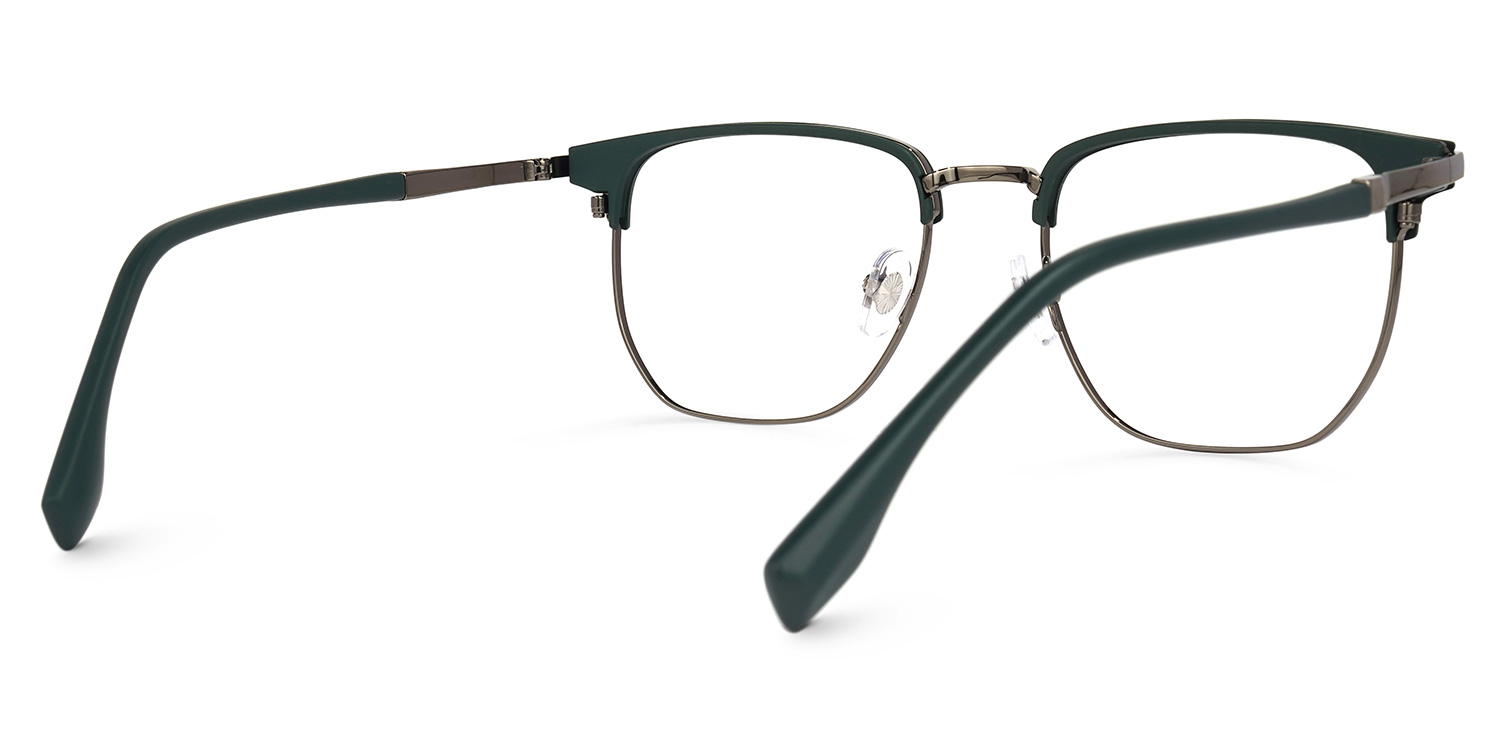 Zaira Browline Dark-Green Glasses3