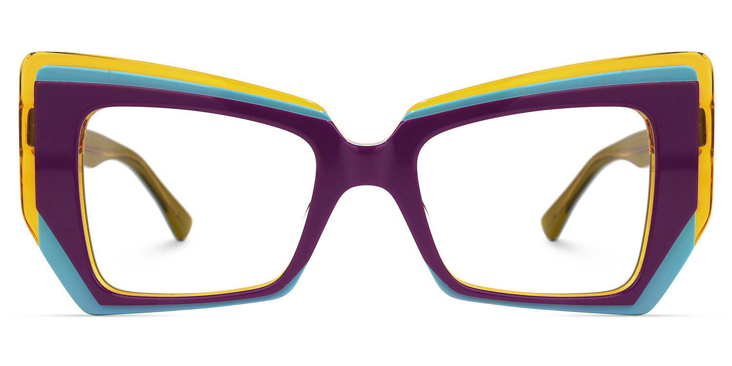Verdejo Geometric Purple Glasses