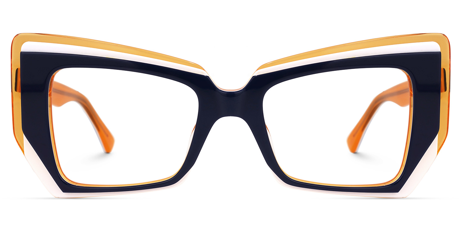 Verdejo Geometric Dark-Blue Glasses | Zeelool Glasses0
