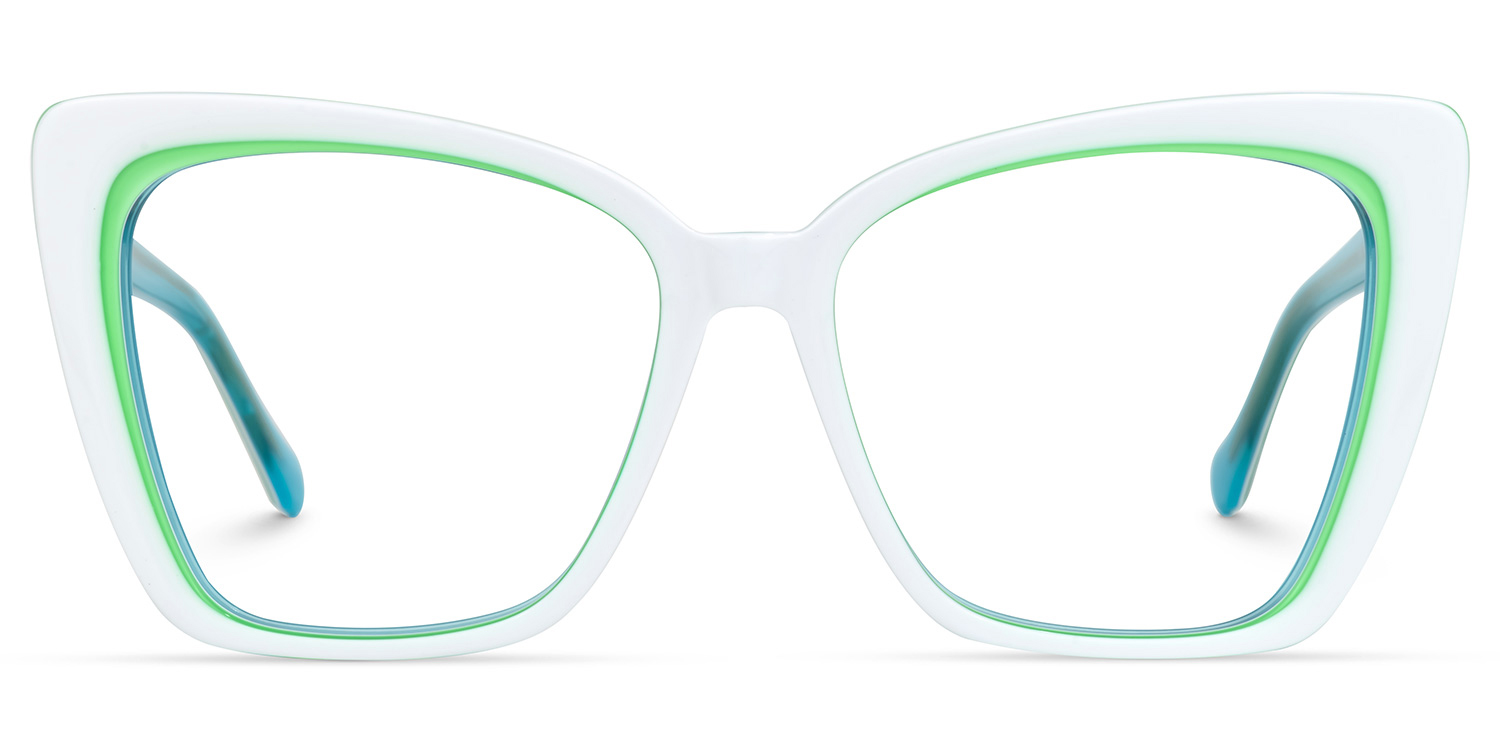 Shanell Butterfly White Glasses
