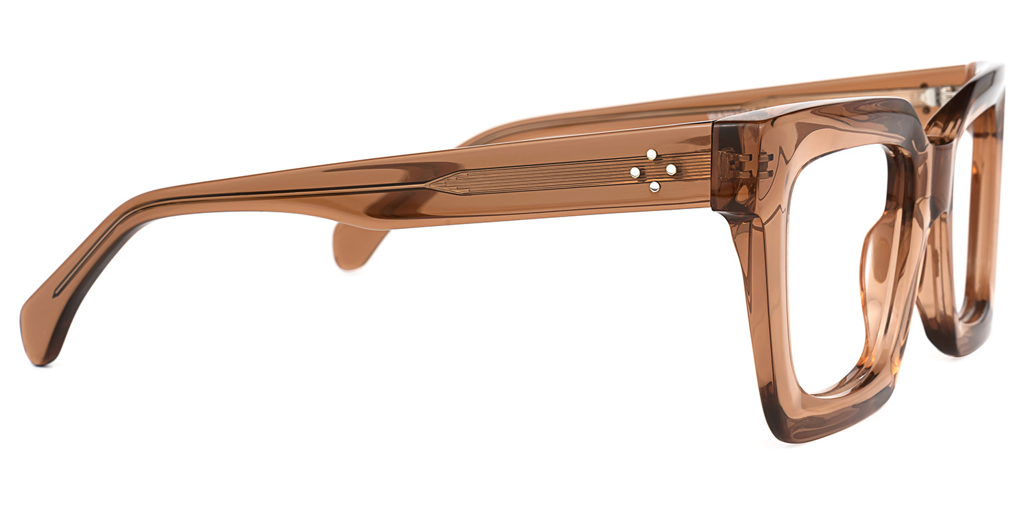 Lobo Square Champagne Eyeglasses & Glasses Frames2