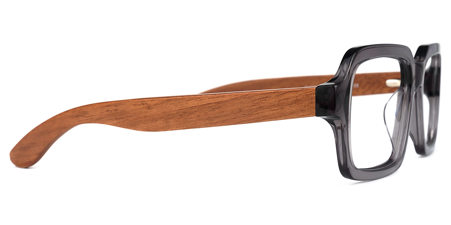 Cassells Square Gray Glasses | Zeelool Glasses2