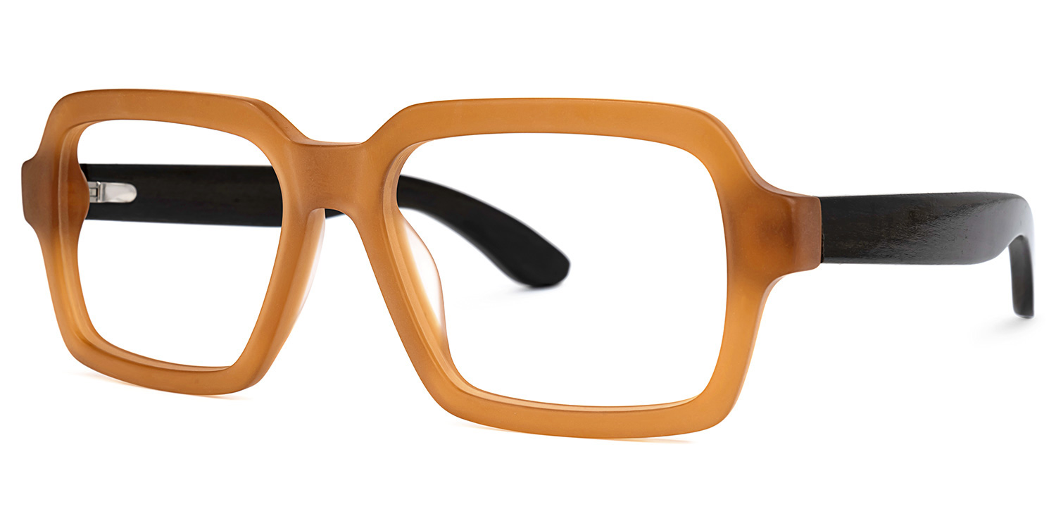 Cassells Square Earthy-Yellow Glasses | Zeelool Glasses1