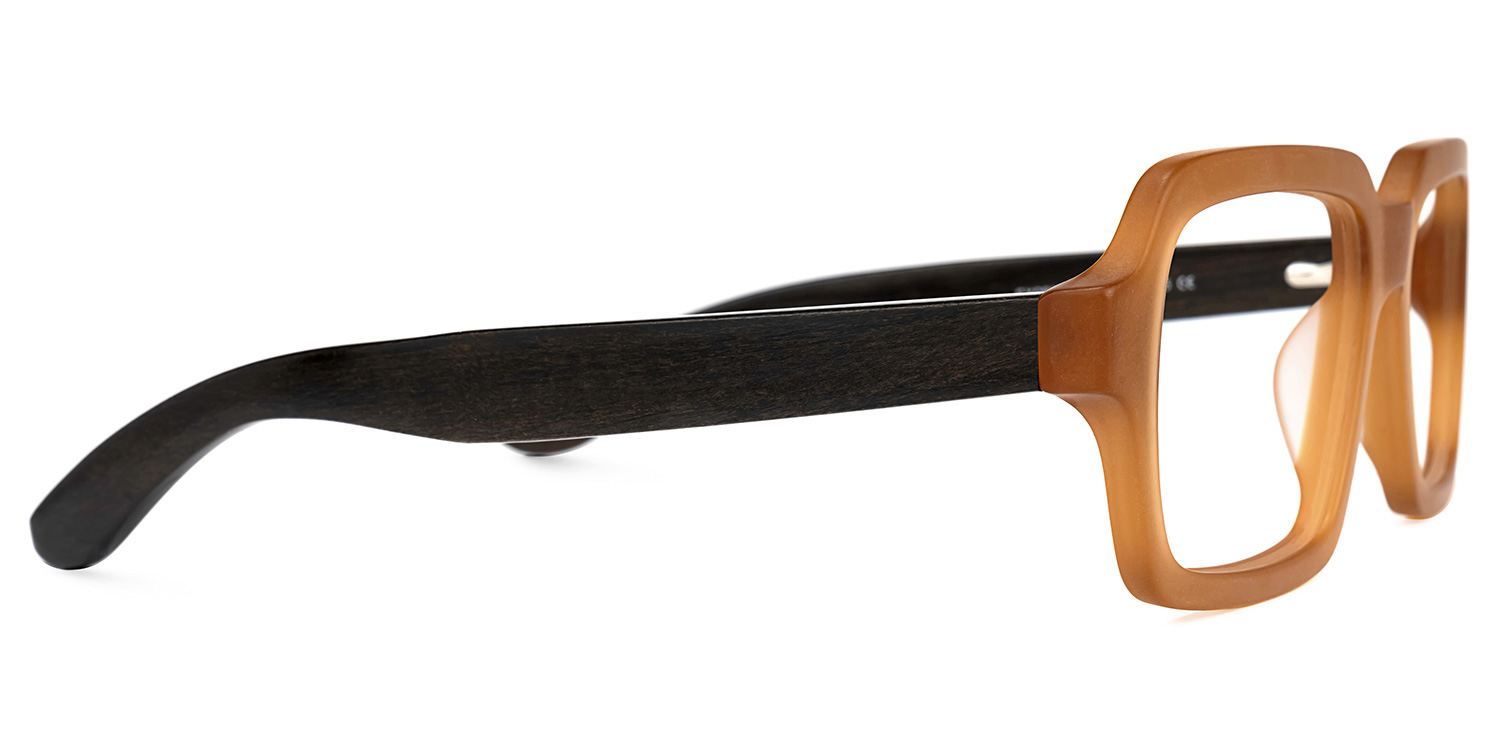 Cassells Square Earthy-Yellow Glasses | Zeelool Glasses2