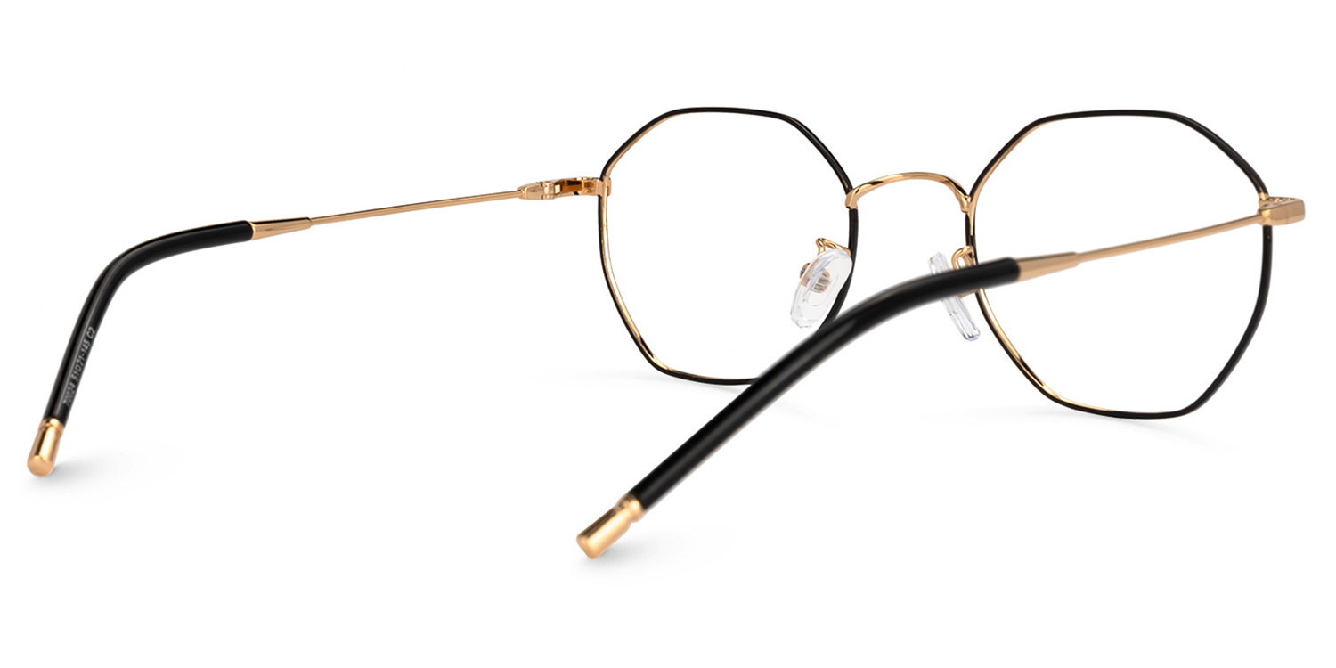 Reyes Geometric Black Glasses | Zeelool Glasses3