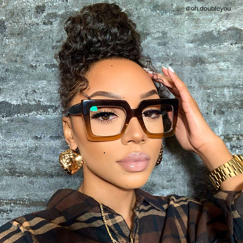 Brandon Square Tawny Frame Glasses | Zeelool Optical5