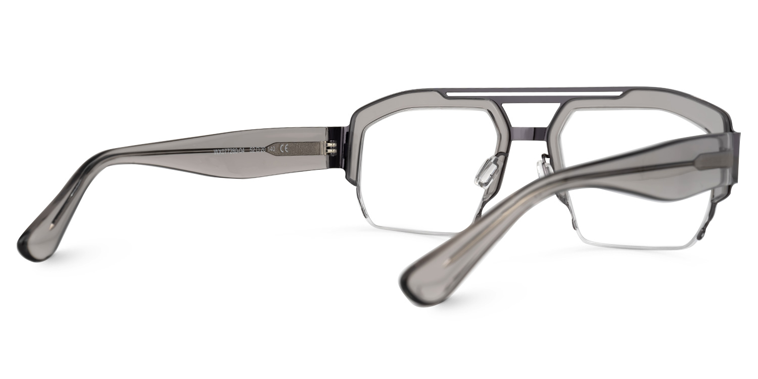 Curtis Aviator Gray Glasses | Zeelool Glasses3