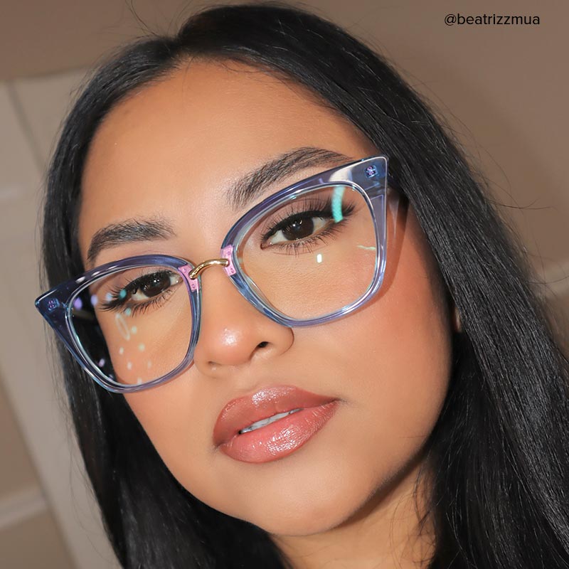 Martha Cat Eye Light-Blue Glasses5