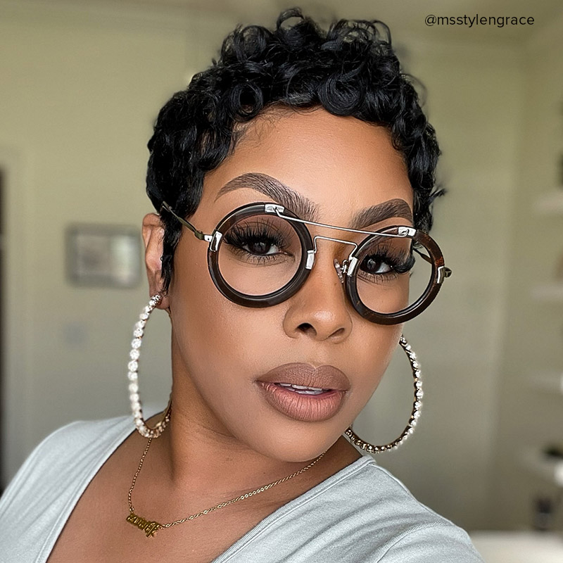 Talkami Round Brown Glasses | Zeelool Glasses7