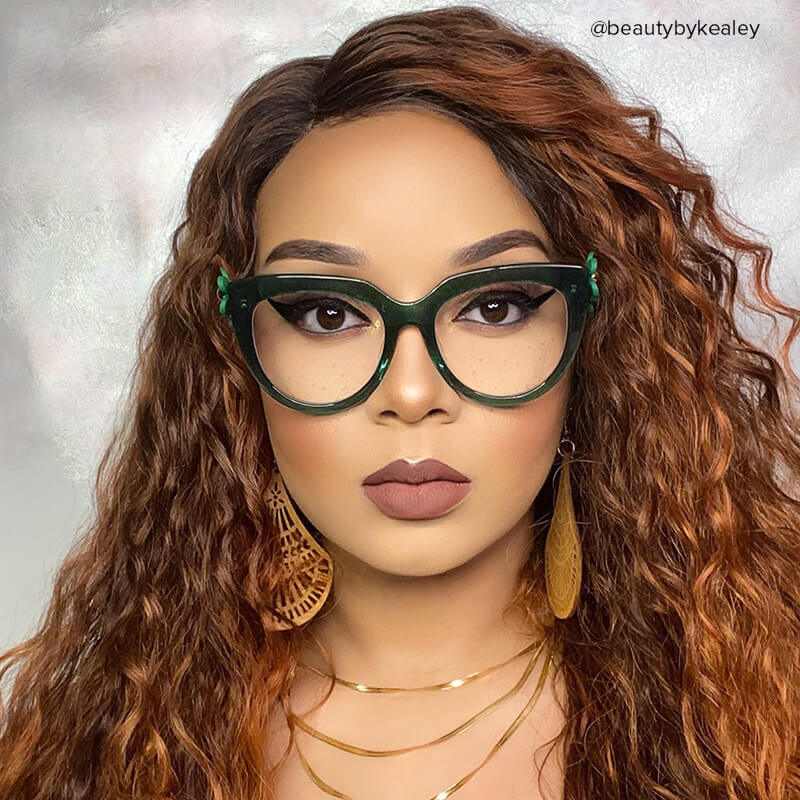 Miguel Cateye Dark-Green Glasses7