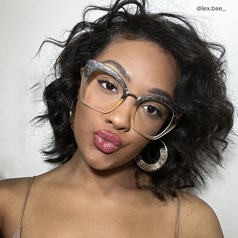 Denis Cat-eye Light Tortoise Frame Glasses | Zeelool6