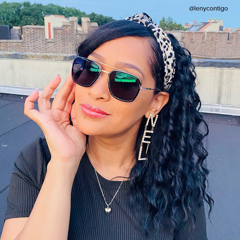 Nayeli Aviator Black-Silver Glasses6