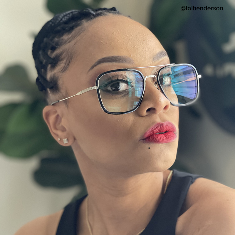 Nayeli Aviator Black-Silver Glasses5