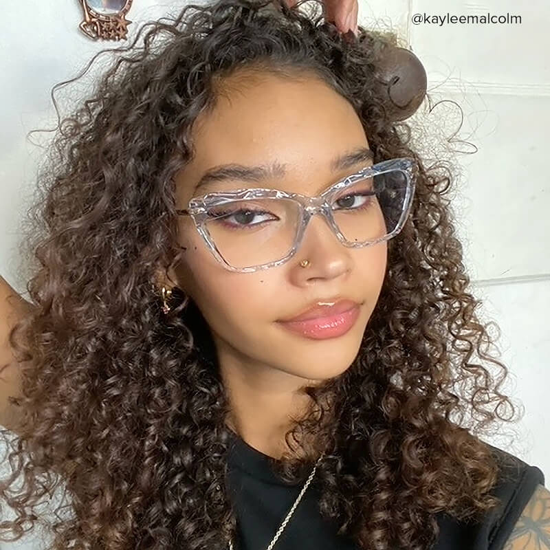 Juliet Cateye Light Blue Eyeglasses and Translucent Frame7