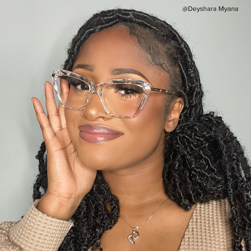 Juliet Cateye Crystal Frame Glasses | Zeelool Optical6