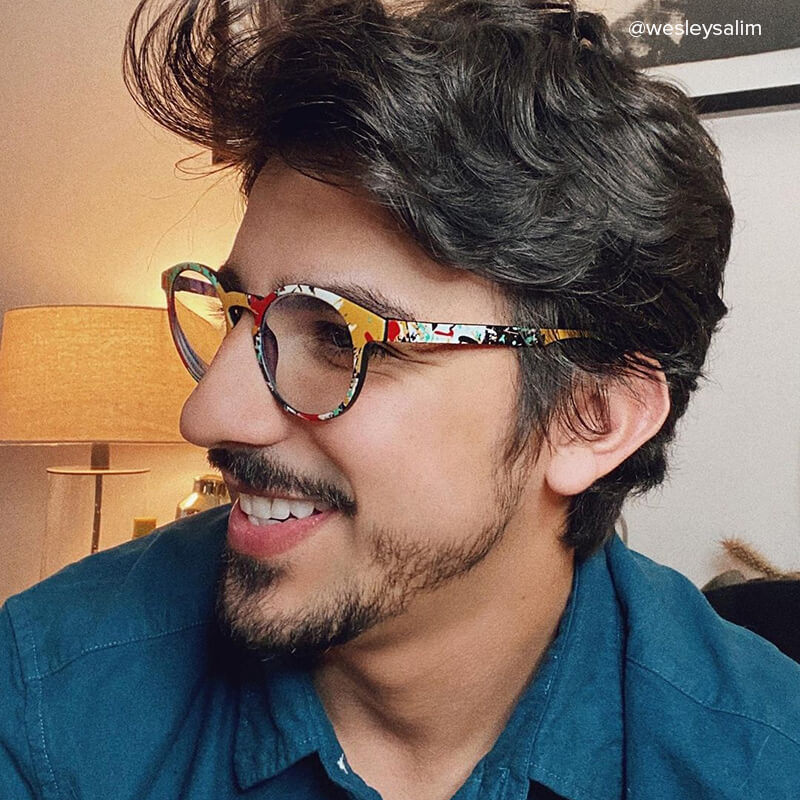 Street-Artist Round Colorful Glasses | Zeelool Glasses8