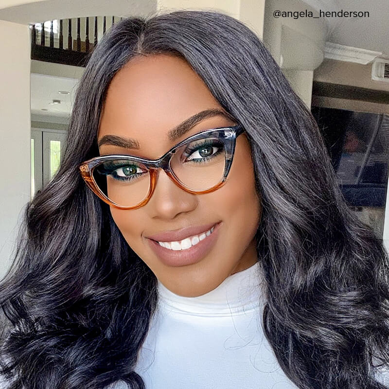 Maxine Cateye Orange Eyeglasses and Glasses Frames6