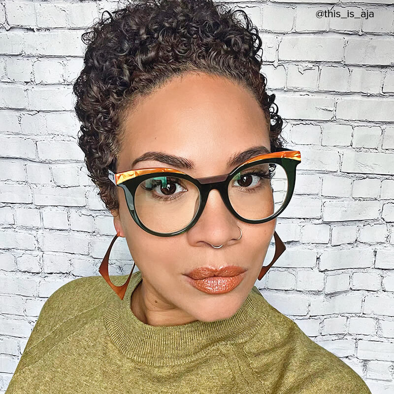 Lismary Cateye Green Glasses | Zeelool Glasses6