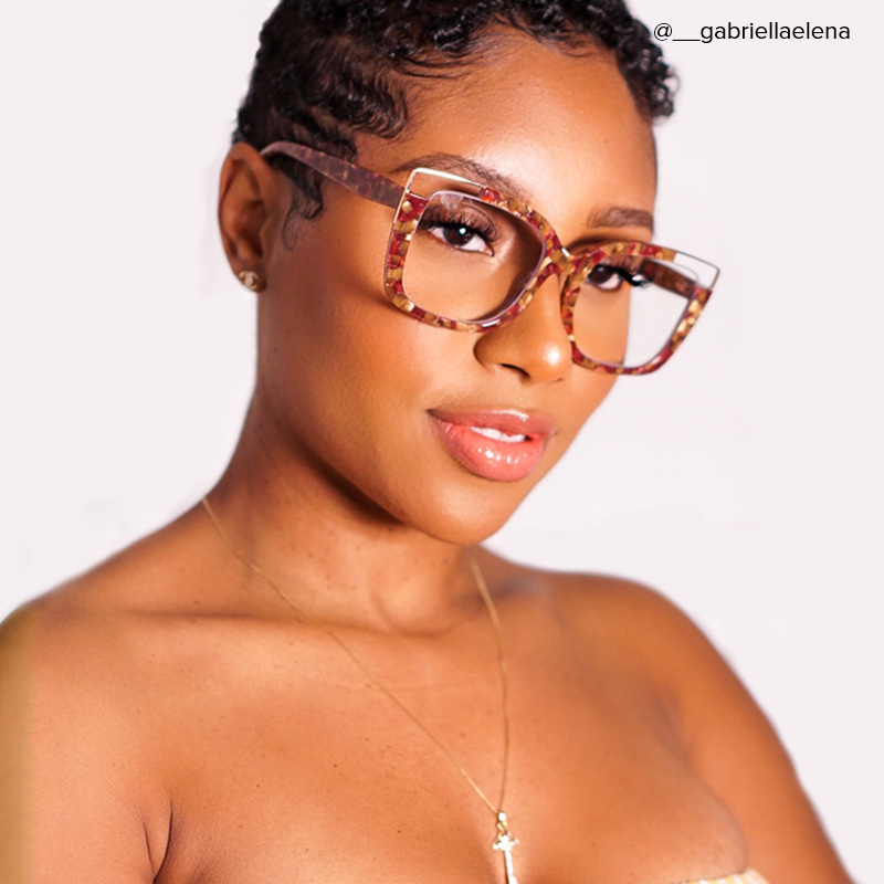 Dortch Square Glasses and Red-Floral Frames for Women8