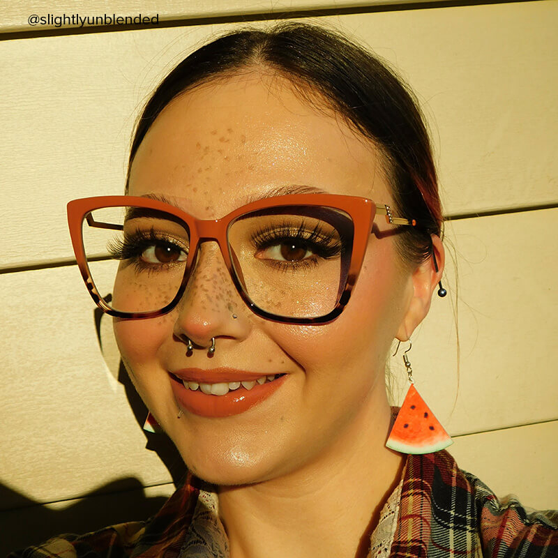Awilda Cateye Orange Frame Glasses | Zeelool Optical5