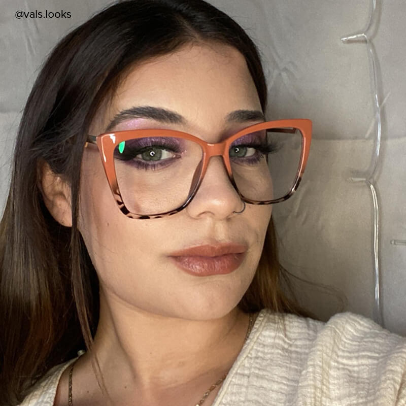 Awilda Cateye Orange Frame Glasses | Zeelool Optical6