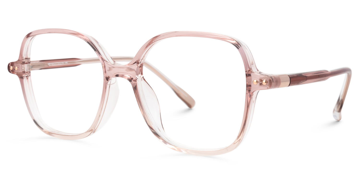 ZEELOOL Lenzie Square Pink Glasses