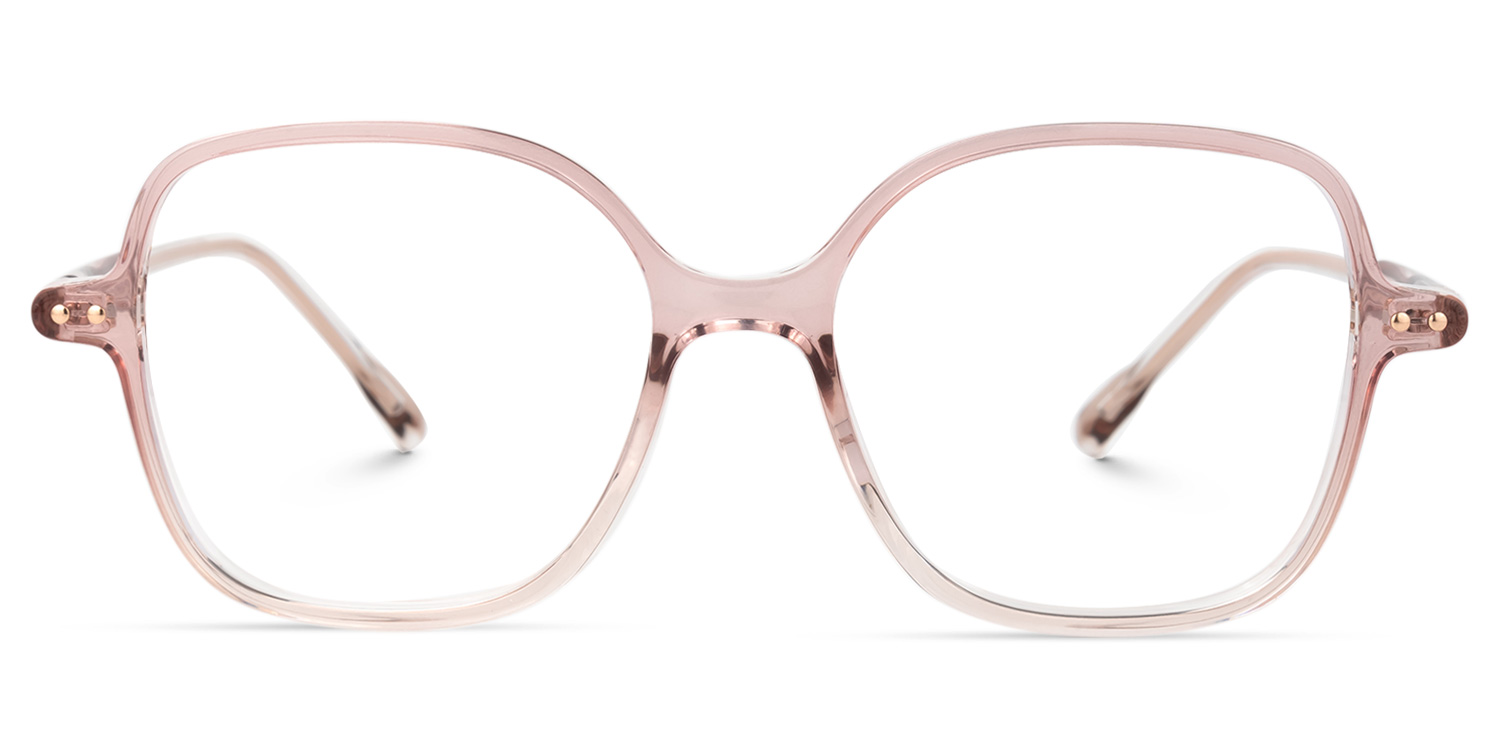 Pink Lenzie Square Frame Eyeglasses | Zeelool0